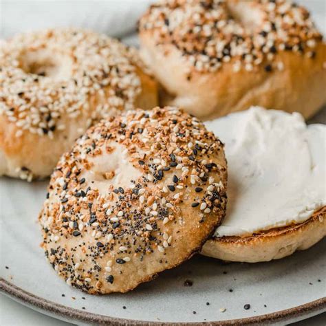 easy sourdough overnight bagel recipe.